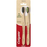colgate toothbrush bamboo charcoal medium value pack 2pk