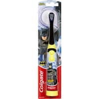 colgate kids 3+ electric toothbrush battery powered batman/barbie 1pk