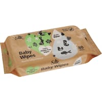 silk baby wipes 99.9% water & plastic free 80pk