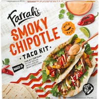 farrah's mexican smoky chipotle taco kit 375g