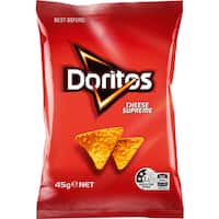 doritos corn chips cheese supreme 45g