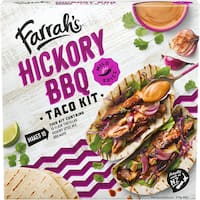 farrah's mexican hickory bbq taco kit 375g