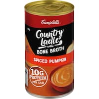 campbells country ladle with bone broth canned soup spiced pumpkin 505g