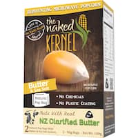 the naked kernel microwave popcorn butter & sea salt 180g 2pk