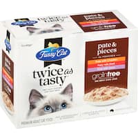 fussy cat grain free cat food pate & pieces 960g 12pk