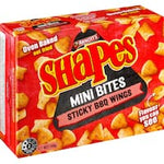 arnotts shapes mini bites crackers sticky bbq chicken wings 140g