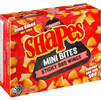 arnotts shapes mini bites crackers sticky bbq chicken wings 140g