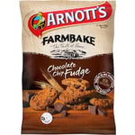 arnotts farmbake cookies choc chip fudge 310g