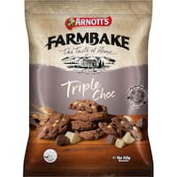 arnotts farmbake cookies triple choc 310g