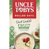 uncle tobys quick oats fruit variety 10pk