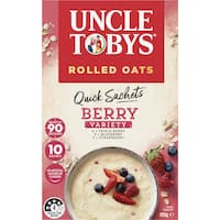uncle tobys quick oats berry variety 10pk