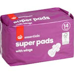 essentials pads super with wings 14pk