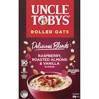 uncle tobys rolled oats raspberry almond & vanilla 8pk
