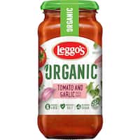leggos organic tomato & garlic pasta sauce  500g