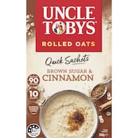 uncle tobys quick oats brown sugar & cinnamon 10pk