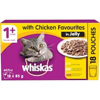 whiskas wet cat food chicken favourites in jelly 18pk