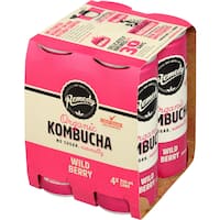 remedy organic kombucha wild berry 4pk
