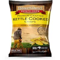 heartland potato chips kettle cooked crisps honey mustard 150g