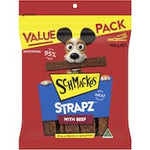 schmackos strapz dog treats beef 500g