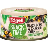 edgell snack time black beans charred corn with lime & herbs 70g