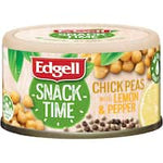 edgell snack time chick peas with lemon & pepper 70g