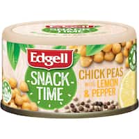 edgell snack time chick peas with lemon & pepper 70g