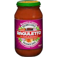 raguletto pasta sauce red wine & garlic 500g