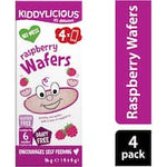 kiddylicious baby snacks wafers raspberry 6+ months 4pk