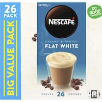 nescafe cafe menu coffee mix flat white 26pk