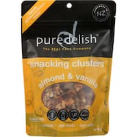 pure delish snacking clusters almond & vanilla 150g
