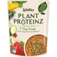 wattie's plant proteinz pouch soup 7 vegetable & quinoa 330g