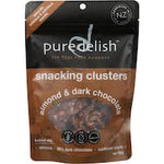 pure delish snacking clusters almond & dark chocolate 150g