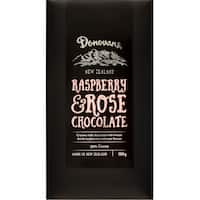 donovans chocolate bar raspberry & rose 100g