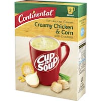 continental crouton soup instant soup creamy chicken & corn 60g 2 serve