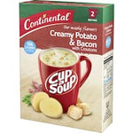 continental crouton soup instant soup creamy potato & bacon 50g 2 serve