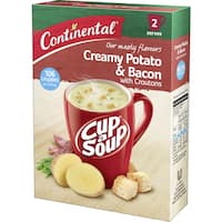 continental crouton soup instant soup creamy potato & bacon 50g 2 serve