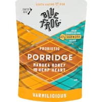 blue frog probiotic porridge manuka honey & hemp heart 360g
