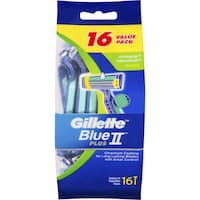gillette blue ii plus disposable shavers sensitive pivot 16pk