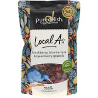 pure delish local as granola blackberry blueberry 300g