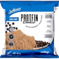 justines protein cookie chocolate chip 60g