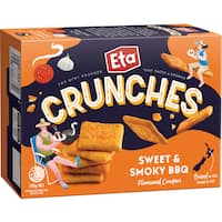snax crunches crackers smoky bbq 160g