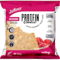justines protein cookie white chocolate & raspberry 60g
