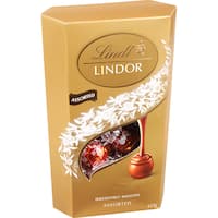 lindt lindor chocolates assorted cornet 197g
