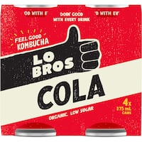 lo bros organic kombucha cola 4pk