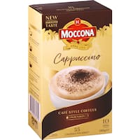 moccona café classics cappuccino coffee sachets  10 pk