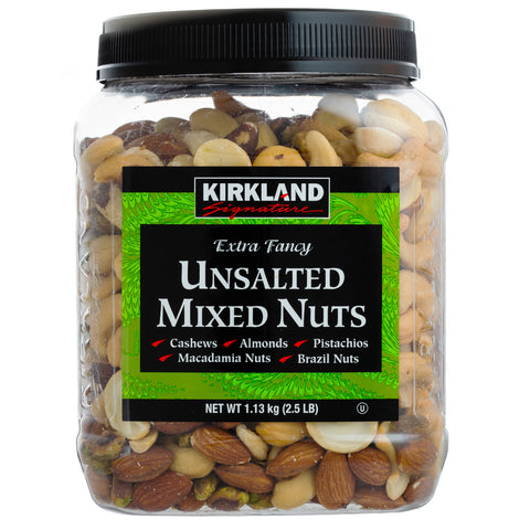 KIRKLAND SIGNATURE UNSALTED MIXED NUTS 1.13KG
