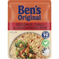 bens original microwave rice coconut chilli & lemongrass 250g