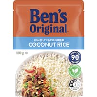 bens original microwave rice lightly flavoured coconut 250g