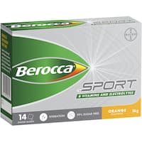 berocca sport b vitamins & electrolytes orange 14pk