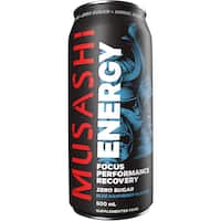 musashi energy drink blue raspberry zero sugar 500mL